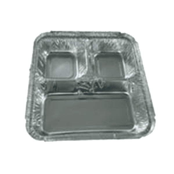 Aluminum 3 Compartment Deep Tray | Disposable Food Container - 图片 2