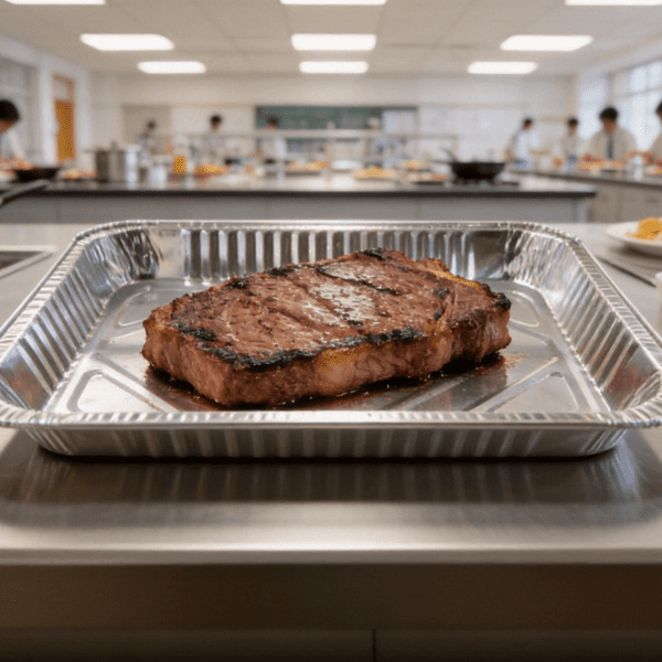 Aluminum Rounded Rectangle Food Tray 2550ml | Disposable Catering Container