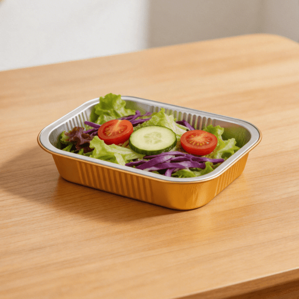 1000ml Disposable Aluminum Deep Rounded Rectangle Bowl | Food Container